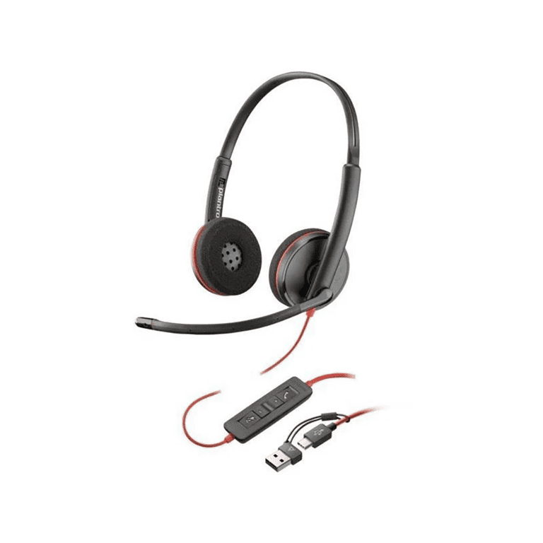 HP Poly Blackwire 3220 USB-C Wired Black Headset 8X228AA