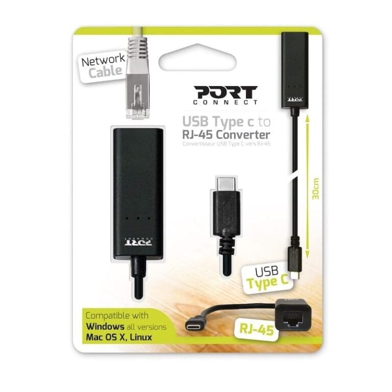 Port USB-C to RJ45 Ethernet Adapter