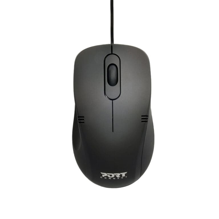 Port Professional Wired Black Mouse USB 1000 DPI