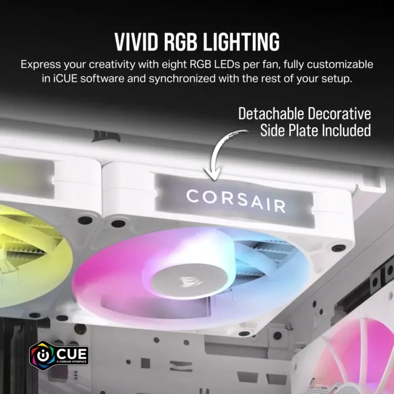Corsair iCUE LINK RX120 RGB White 120mm PWM Fan Triple Pack