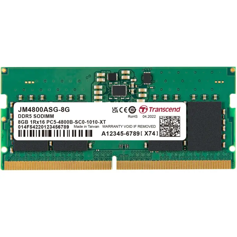 Transcend JetRam 8GB DDR5-5600 SO-DIMM Memory
